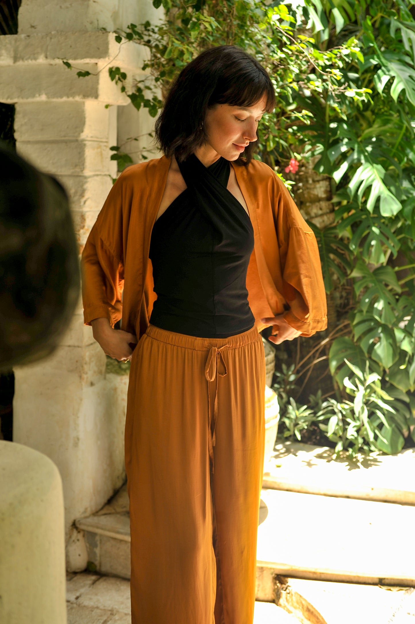 Galea Pants - Turmeric Satin