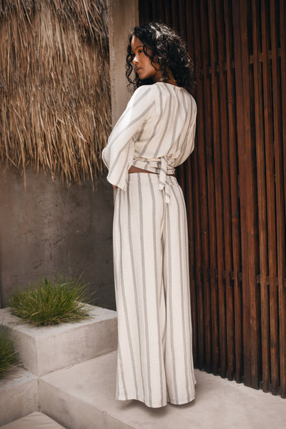 Wrap Top - Multi Stripe