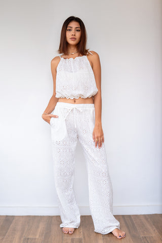 Galea Pants - Embroidered Cotton