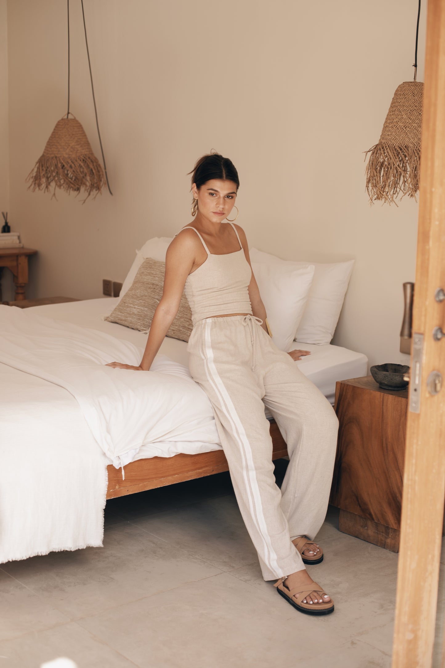 Avriel Pants - Natural and Espresso