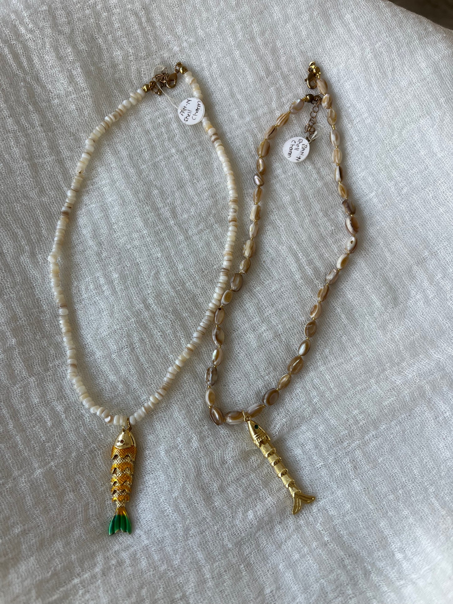 Fish Pendant Beaded Necklace