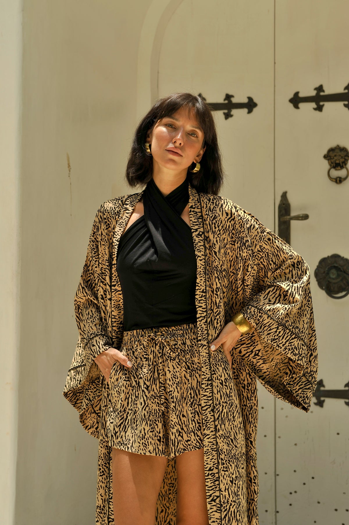 Luna Kimono - Animal Print