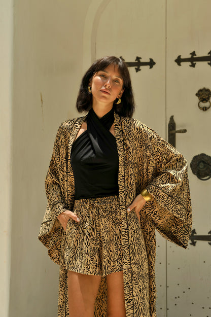Luna Kimono - Animal Print