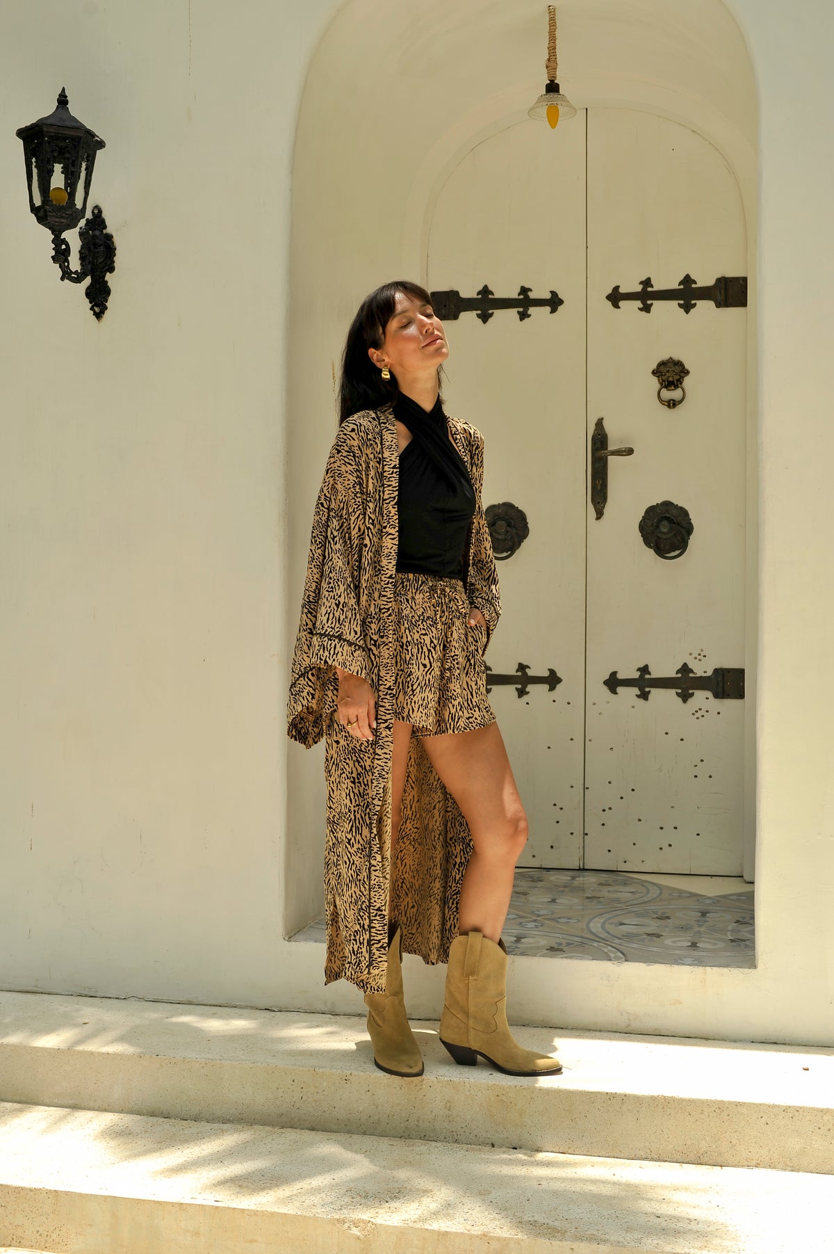 Luna Kimono - Animal Print