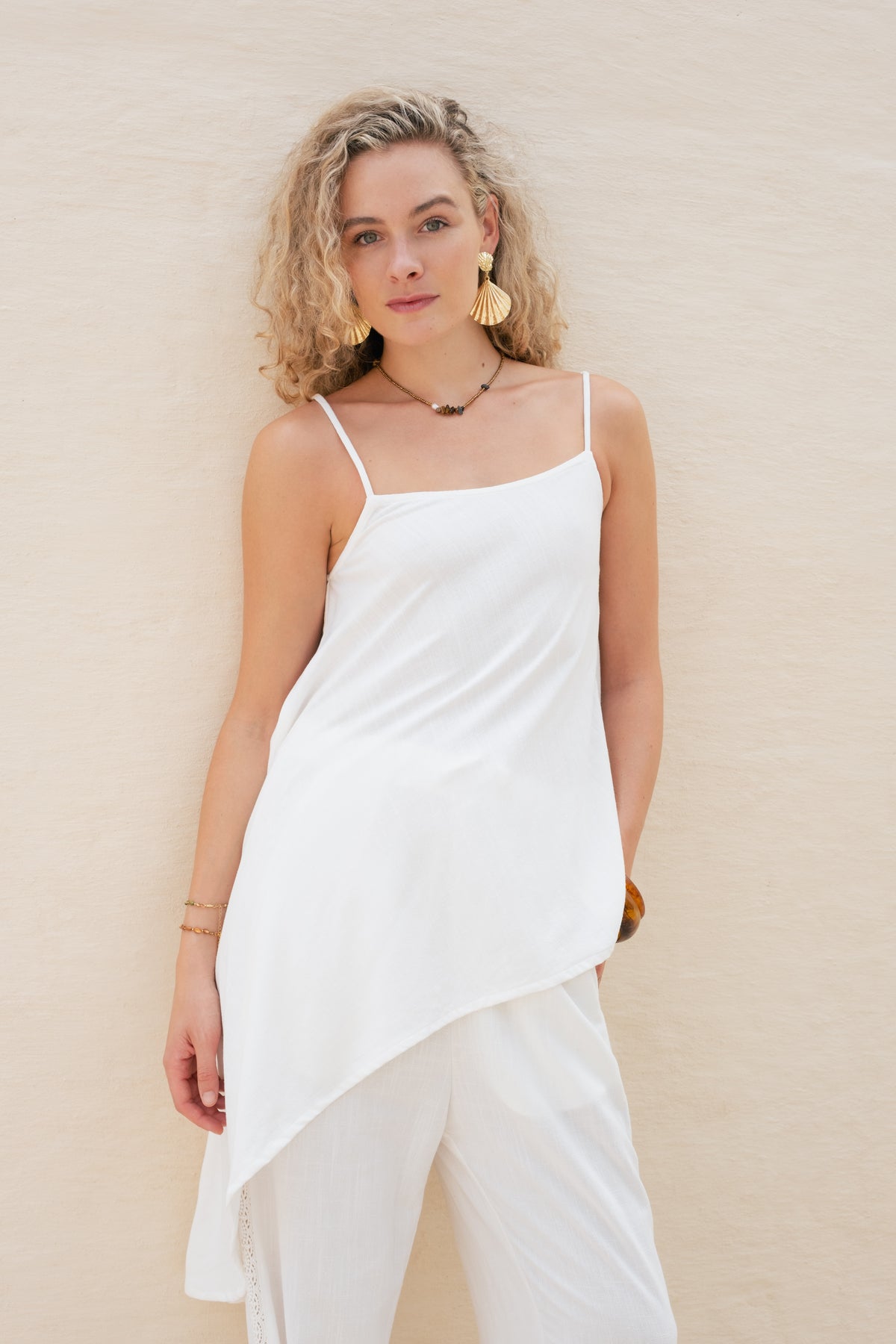 Cosima Asymmetrical Top - Pearl