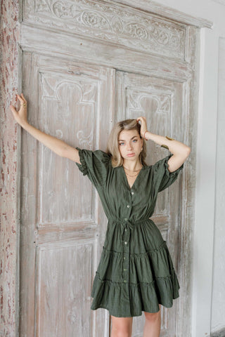 Katana Dress - Olive green