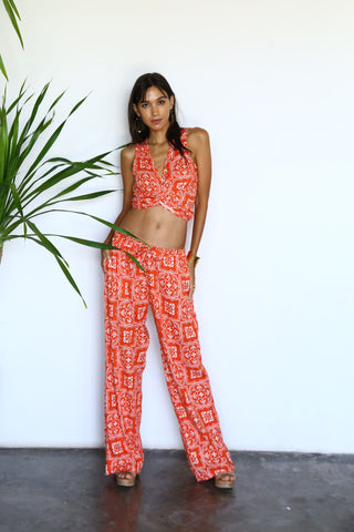Galea Pants - Orange/White